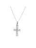 Alexander York Kette mit Anhänger KREUZ mit Zirkonia in 925 Sterling Silber, 2-tlg.