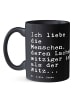 Mr. & Mrs. Panda Tasse Ich liebe die Menschen,... mit Spruch in Schwarz