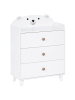 Beliani Kommode MIMILI in Weiß/Braun - (W) 60 x (H) 79 x (L) 30 cm