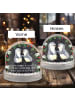 Mr. & Mrs. Panda Schneekugel Pinguine trösten mit Spruch in Kreidetafel