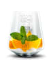 Mr. & Mrs. Panda Blümchentail Glas Eulen Liebe mit Spruch in Transparent