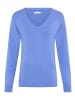 Tamaris V-Ausschnitt-Pullover in blau melange