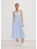 comma CI Einteiler Kleid lang in Blau-weiß