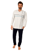 NORMANN Schlafanzug langarm Pyjama - 84609 in grau