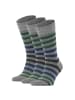 Burlington Socken 3er Pack in Grau/Blau/Grün