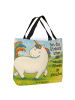 Mr. & Mrs. Panda Tote Bag Einhorn Stolzieren Design mit Spruch in Weiß