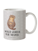 Mr. & Mrs. Panda Kindertasse Otter Muschel mit Spruch in Grau Pastell