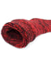Polar Husky Farbige Vollplüsch-Socken mit Wolle in Rot/Schwarz