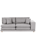 Beliani 2-Sitzer Sofa HEDEN in Grau/Braun - (W) 197 x (H) 81 x (L) 86 cm