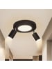 ZMH Deckenleuchte LED 2-flammige GU10 in schwarz rund 20W schwenkbar L 25cm