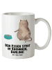 Mr. & Mrs. Panda Tasse Katze Fressen mit Spruch in Weiß