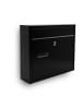 relaxdays Briefkasten in Schwarz - (B)36 x (H)31 x (T)10 cm