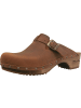 Sanita Comfortwear Clog "Wood-Kristel Open" in Braun