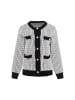 caspio Women Cardigan in Black Offwhite