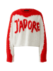 Oui Pullover in white red
