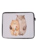 Mr. & Mrs. Panda Notebook Tasche Bären Liebe ohne Spruch in Grau Pastell