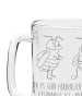 Mr. & Mrs. Panda Gravur Bierkrug Hummeln Kleeblatt mit Spruch in Transparent