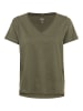 Camel Active V-Neck T-Shirt aus Organic Cotton in Olive