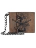 Greenburry Vintage Skull Kettenbörse Leder 12,5 cm in nut brown