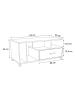 ebuy24 Couchtisch Silus 3 Weiß 112 x 50 cm