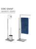 Wenko Stand WC-Garnitur Granit Edelstahl, Stand WC-Garnitur Mod. Granit Edelstahl in Grau