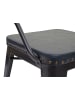 MCW 4er-Set Esszimmerstuhl H10d im Industriedesign, Schwarz-grau