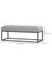 HOMCOM Sitzbank in Hellgrau 120L x 44B x 45,5H cm