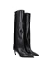 The Attico Schwarz Leder High Absatz Stiefel
