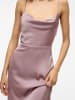 Vila Elegantes Satin Slip Kleid mit dünnen Trägern in Rosa
