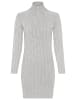 Laura Scott Strickkleid in white-grey-mealnge