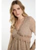 DreiMaster Damen Kleid in Beige Braun