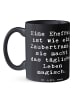 Mr. & Mrs. Panda Kaffeebecher Spruch Magische Ehefrau mit Spruch in Schwarz