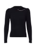 Swirly Damen Strickpullover in Schwarz