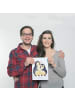 Mr. & Mrs. Panda Print Pinguin umarmen ohne Spruch in Weiß