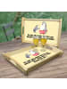 Mr. & Mrs. Panda Dekotablett Pinguin mit Kind mit Spruch in Gelb Pastell