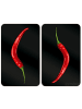 Wenko Herdschutzplatten, HOT CHILI, 2 Stück in Schwarz, (B) 30 x (L) 52 cm