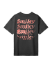 F4NT4STIC T-Shirt Smiley Originals Rave Streetwear Orange in off black