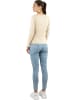 Janice 2 x Damen Langarmshirt hochgeschlossen Niska in Beige