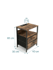 relaxdays Beistelltisch in Braun/ Schwarz - (B)40 x (H)60 x (T)30 cm