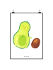 Mr. & Mrs. Panda Wandbild Avocado Kern rollt ohne Spruch in Weiß