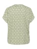 Kaffe Kurzarm-Bluse KAano Regular fit in Oli Green / Chalk Print
