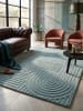 KADIMA DESIGN Teppich Wolle Handgetuftet LEVEN Skandinavisch Geometrisch Modern in Blau