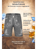 PAULGOS Jogginghose Design Trachten Lederhose Bermuda Shorts Kurz JOK3 in Dunkelgrau