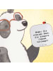 Mr. & Mrs. Panda Untersetzer Glas Spruch Mutter Bank mit Spruch in Weiß
