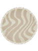 Beliani Geflochtener Teppich ARTMAK in Beige - (W) 140 x (L) 140 cm