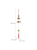 relaxdays 2 x Windspiel in Gold/ Rot