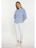 DreiMaster Maritim Bluse in Blau Wollweiss