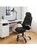 home24 Chefsessel Baylor XXL Kunstleder in Schwarz
