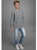 H.I.S. Langarmshirt in marine/anthrazit meliert
