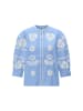 Rich & Royal Embroidery Bluse aus Musselin in Skyway Blue